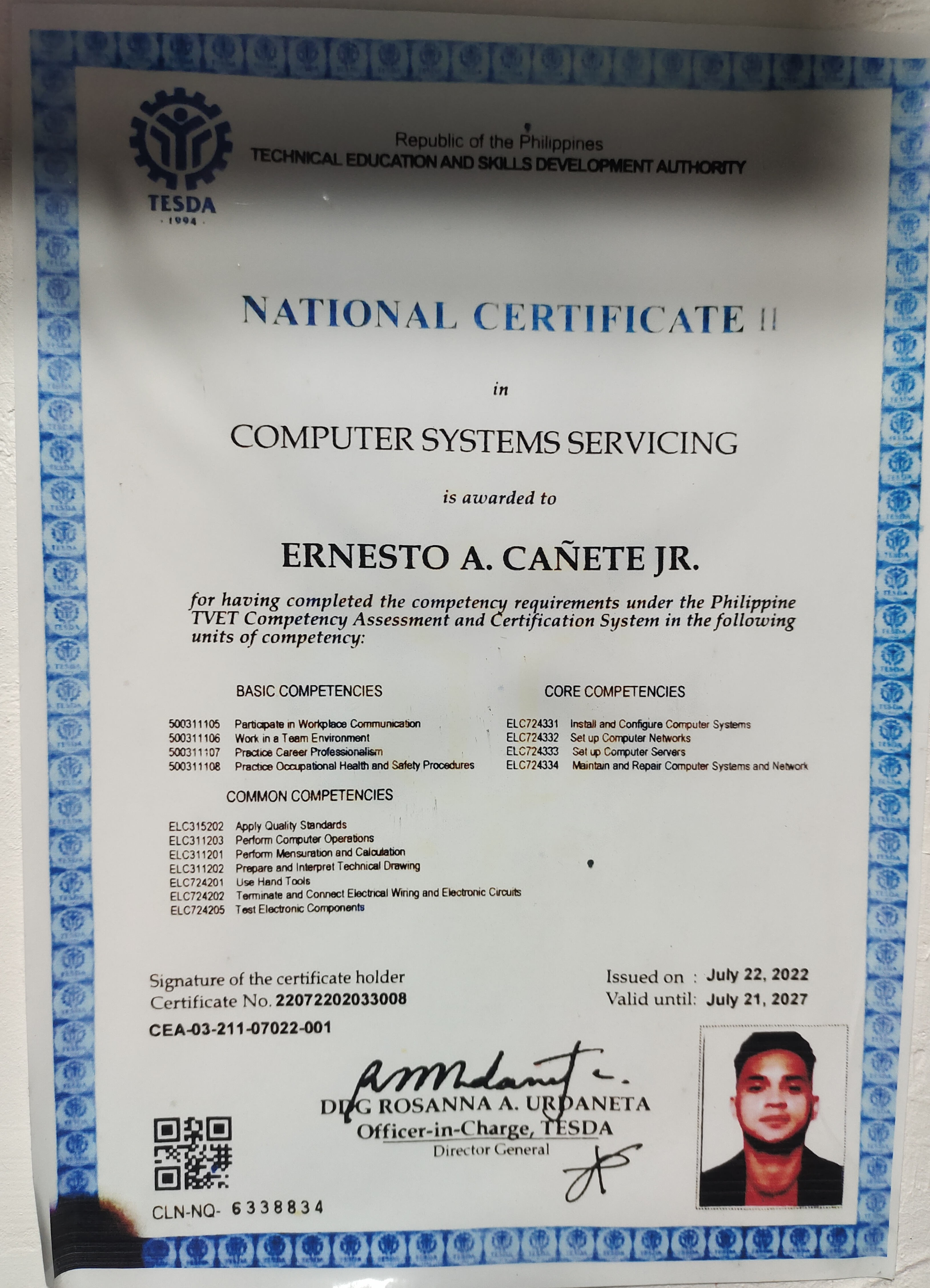 Certificate